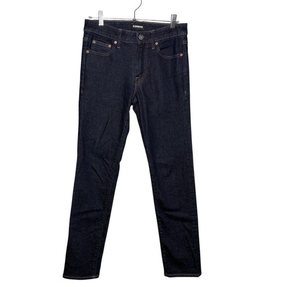 Express men’s size 28x32 slim straight dark wash - Picture 1 of 6